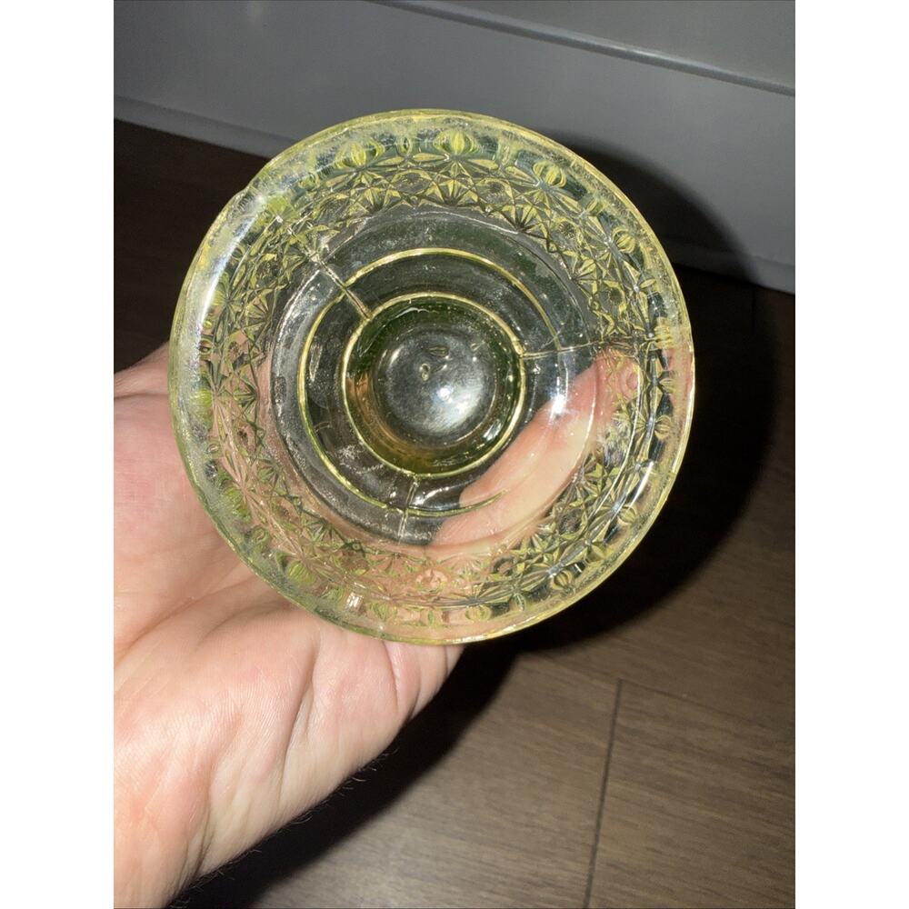 Uranium Vaseline EAPG Richard’s & Hartley Vaseline Pitcher 6” Late 1800s uranium - Picture 7 of 12